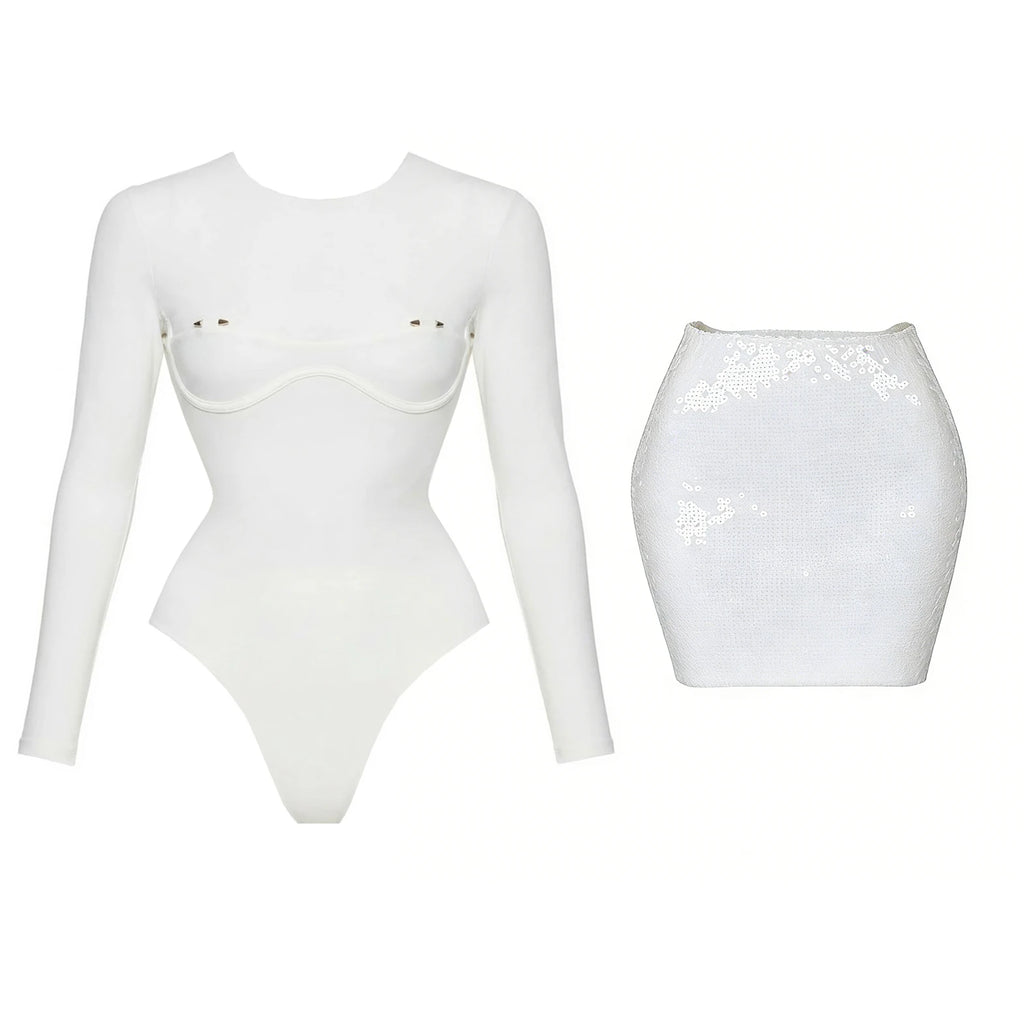 2026 2tlg. sexy Damen-Badeanzug, einteilig, weibliche Bademode, unifarben, Biquini, hoch geschnitten, Monokini, Push-Up-Badeanzüge, Strandmode