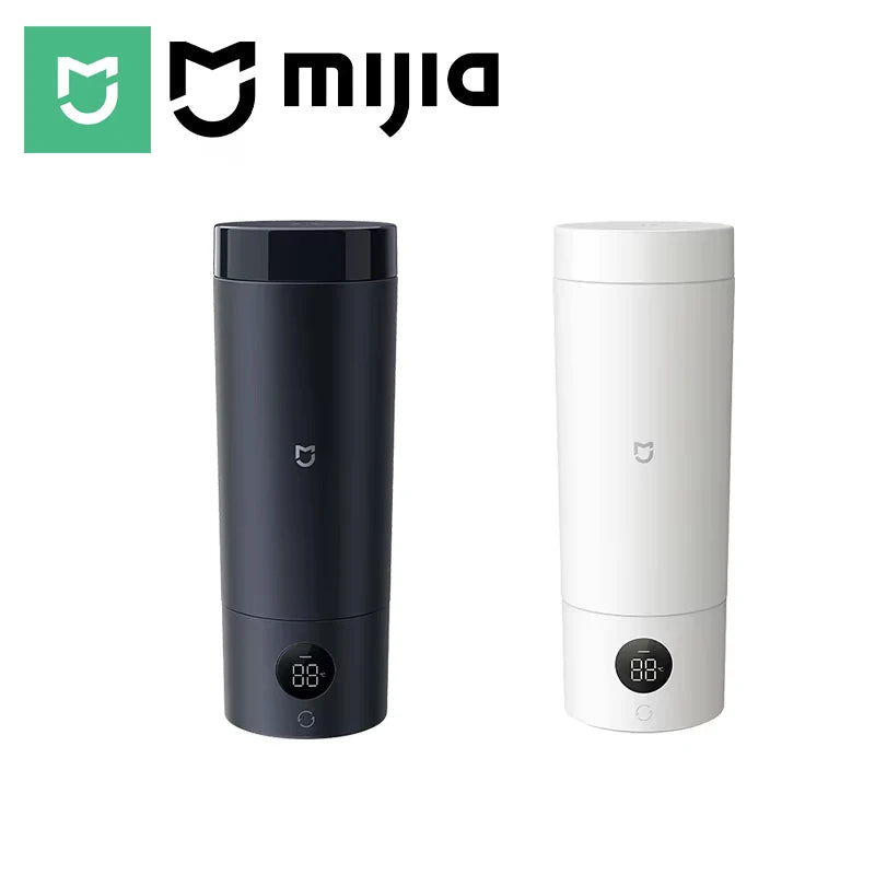 MIJIA Tragbare elektrische Heißwasserflasche 2: 350 ml, 6 Temperaturstufen, 12 Stunden Warmhaltefunktion, Edelstahl 316L, reisefreundlich