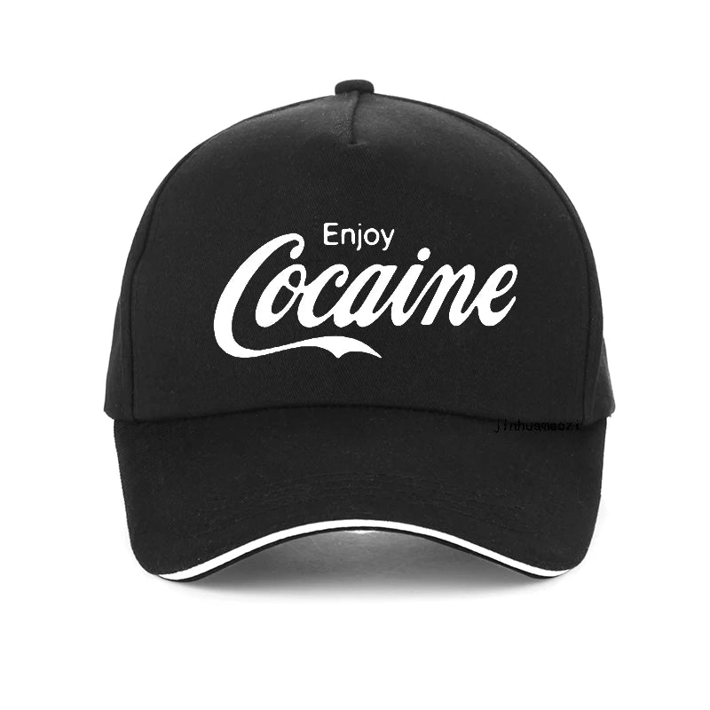 funny Enjoy Cocaine men cap Fashion women new summer sun hat Causal Unisex Outdoor Fishing hunting baseball caps Hauptbild