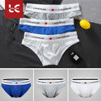 3 Stk. 【LORIEN CREST】 Herren Pure Baumwolle Tiefsitzende Elastische Sexy Lockere Atmungsaktive Jugend Panty-Bund Unterwäsche Sommer Baumwollslips