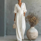 Einfarbige lässige weite Jumpsuits für Damen 2026 Sommer Elegante Overalls Damen Jumpsuits und Rompers Bodysuit Damenbekleidung