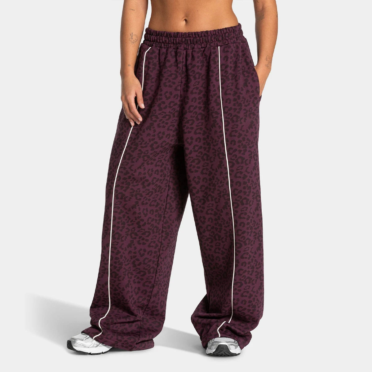Yoga Joggingshose mit Leopardenmuster für Damen – Flexibel, perfekt für Stretching, Laufen, Training, Jogging, Freizeit, entspannt, stylisch