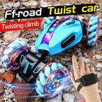 4WD RC Drift-Auto mit Musik, LED-Lichtern, 2.4G Gesten-Funkfernbedienung, Sprüh-Stunt-Auto, 360° drehbares Kletterauto, Spielzeuggeschenk