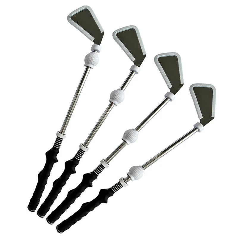 Einziehbarer Golfschwung-Trainingshelfer, Rhythm Click Sound Warm Up Golf Swing Trainer, Golf Grip Trainer Aufsatz – Kraft & Tempo