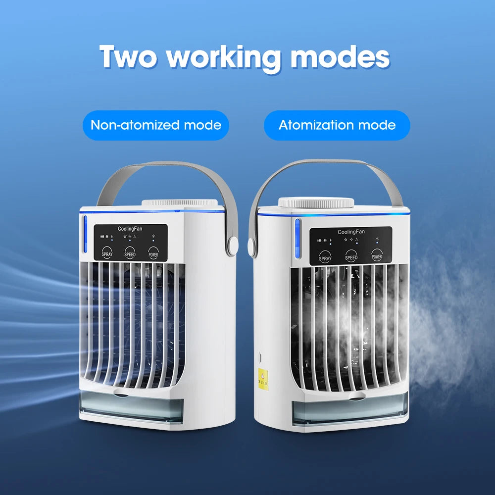 Mini-Klimaanlage Luftkühler Ventilator Tragbarer Wasserkühlungsventilator Mobile Klimaanlage für Zimmer, Büro, Autos