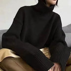 2023 Herbst und Winter Rollkragenpullover 100% reiner Kaschmir Damen Loose Sweater verdickter Wollpullover Überwurf faules Unterteil