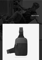 Men Waterproof Sling Chest Pack Fashion Small Black Crossbody Shoulder Zipper Bag Travel Workout Handbag Messanger Bag for Men