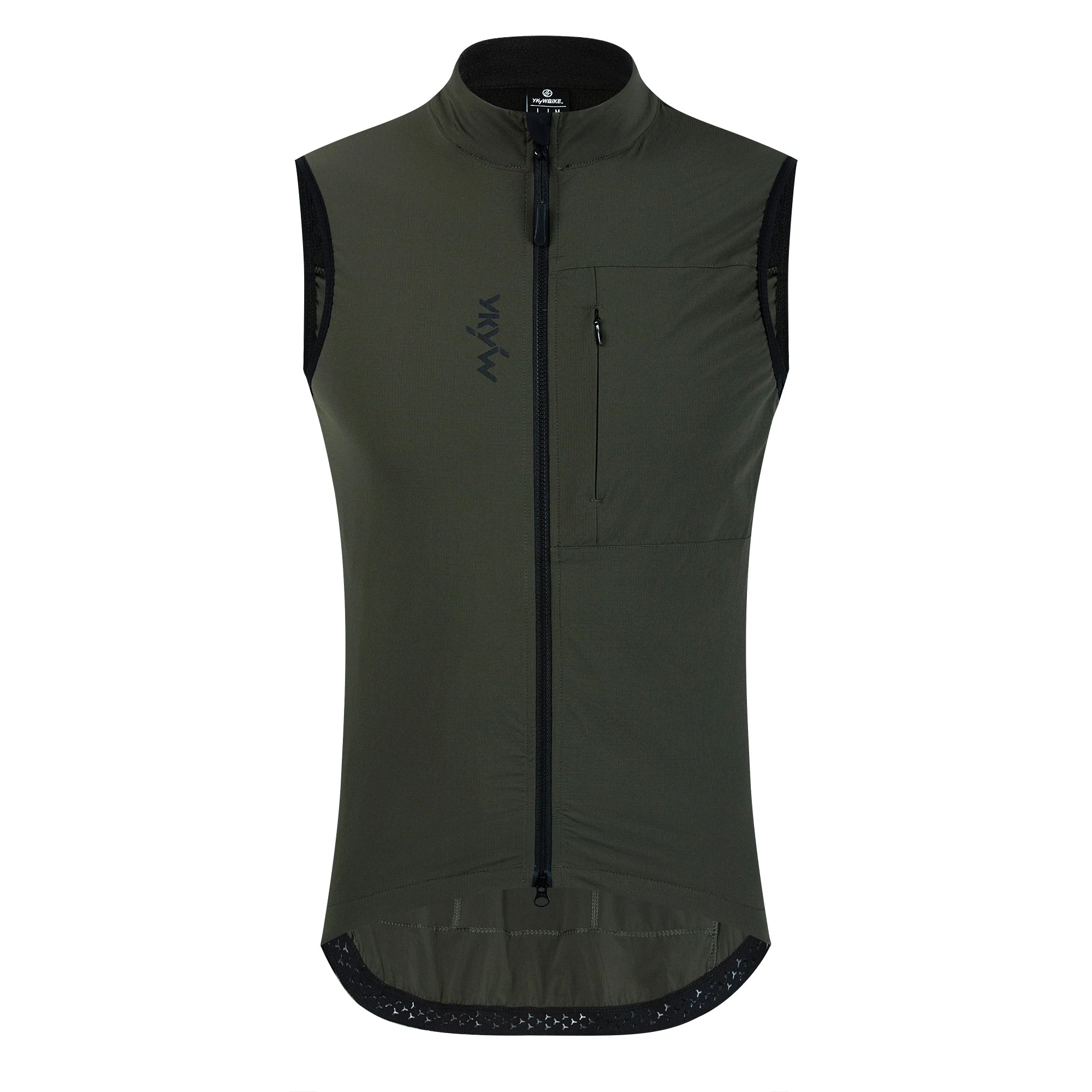 YKYWBIKE Herren Radsport Gelit Thermo-Fleece Fahrrad Windjacke Ärmellose Weste Winddicht Wasserdicht Radfahren