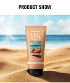 Wasserdichte Körper-Foundation mit gratis Puderquaste, Bronze Bein Make-up, lang anhaltende Bräunungscreme 100ml 3 Farben