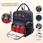 3-in-1-Wickeltaschen-Rucksack, faltbares Babybett, wasserdichte Reisetasche mit USB-Ladefunktion, Wickeltaschen-Rucksack mit Wickelbett, 3 Typen