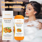 100ml Kaki-Duschgel, Peeling-Duschgel, Feuchtigkeit spendend, Haut reinigend, glatt, weich, Körpergeruch-Entferner, Badeprodukte