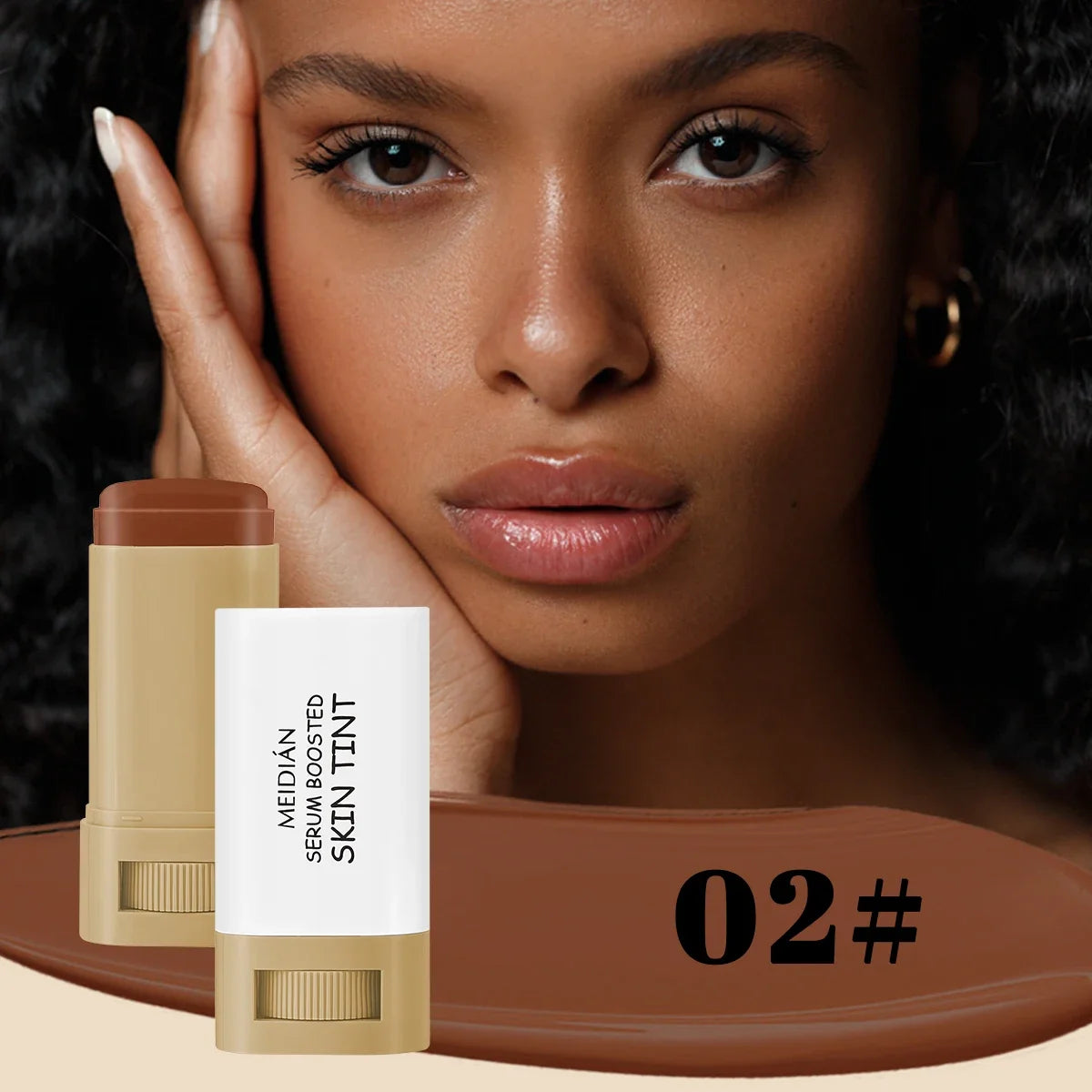 Bronze Foundation Stick Serum-verstärkte Hauttönung Seidige Textur Feuchtigkeitsspendende Deckkraft Concealer Base Ebenmäßiger Hautton Make-up
