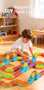 Elektrisches Magnetschwebebahn-Set für Kinder – Anti-Schwerkraft DIY Montage Magnetische Montageschiene Lernspielzeug für Jungen