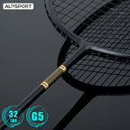 ALP ZJ2.0 Pro 4U 85g 100% Carbonfaser + Titanlegierung Badmintonschläger Ultraleichte Sportausrüstung Schläger Badmintontraining