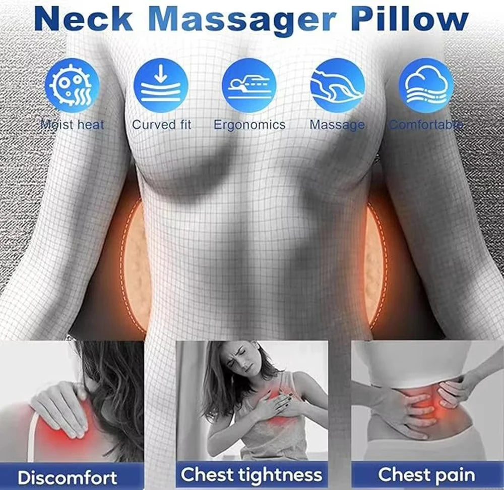 NEUES 3-in-1 Rückenmassagegerät mit Entspannungsliege Shiatsu Tiefengewebe Tragbares Schulter-Lendenwirbel-Schmerzmittel Taillenmassagegerät