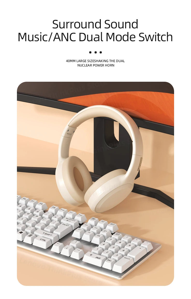 Choice Lenovo th30 kabellose Kopfhörer Bluetooth-Ohrhörer 5.0 faltbares Headset Sportkopfhörer Gaming Fone Bluetooth-Ohrhörer