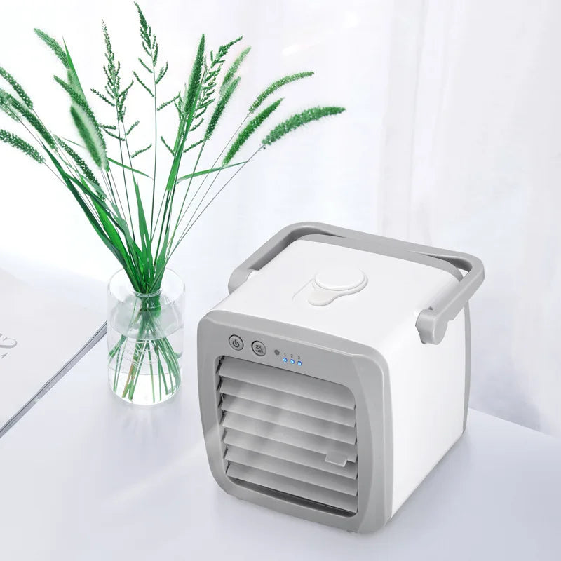 Tragbare Klimaanlage Persönlicher Luftkühler USB Persönlicher Desktop-Kühler Mini-Luftbefeuchter-Ventilator für den Schreibtisch