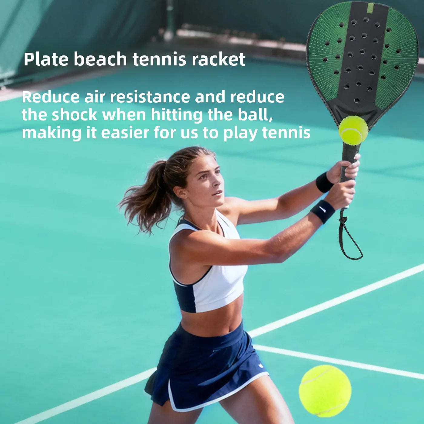 Padel-Tennisschläger Strandtennisschläger Carbonfaser Leichte Tennisschläger Outdoor-Sport Herren- und Damen-Leuchtschläger