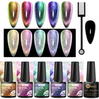 10/12PCS/SET Katze Magnetisches Gel Nagellack Set 9D Reflektierendes Glitzer Gel Halbpermanentes UV Gel Soak Off Funkelndes Nagelkunst Kits