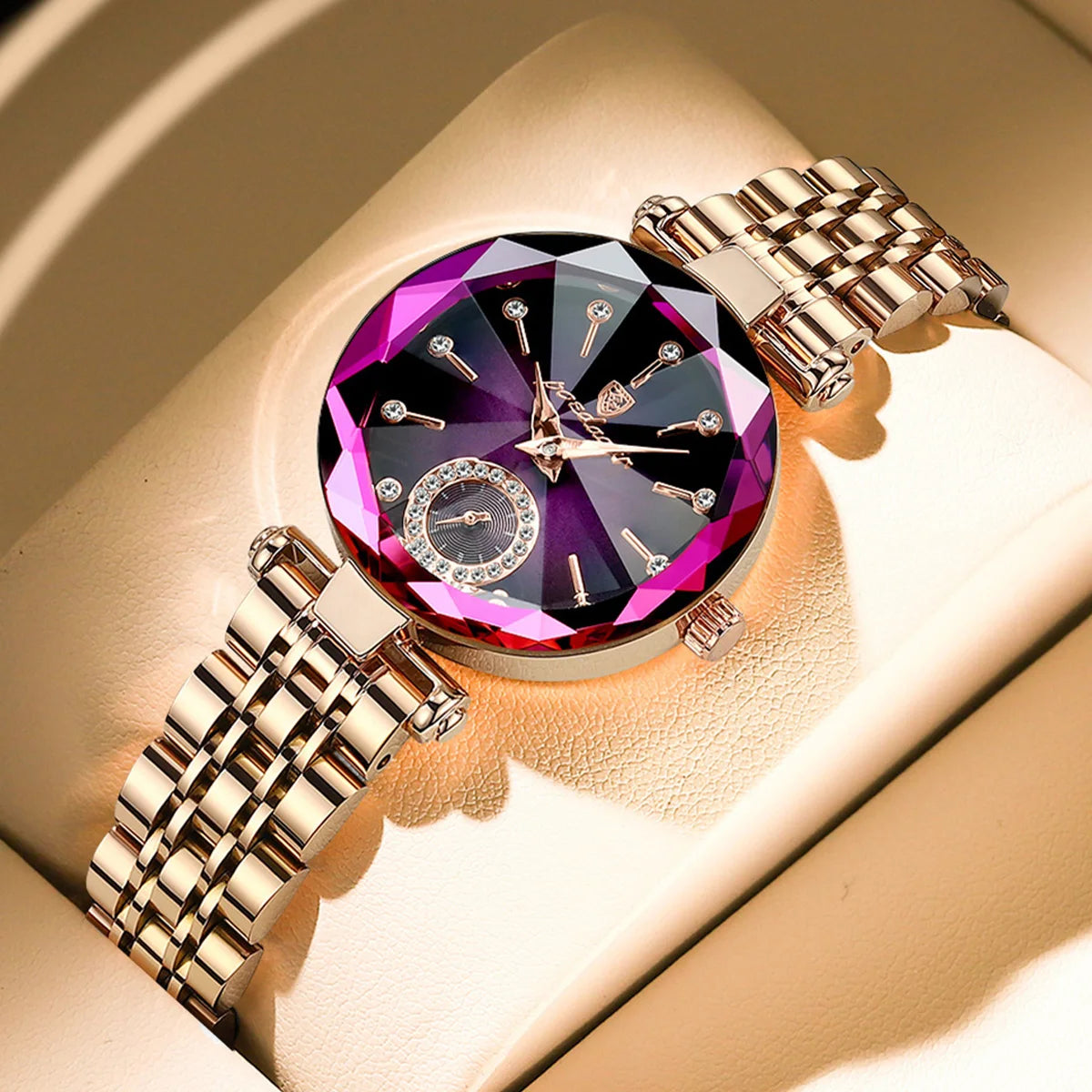 POEDAGAR Luxusuhr für Damen, wasserdicht, lässige Quarzuhr für Damen, hochwertige elegante Damenuhren, Damenuhr Reloj+Box