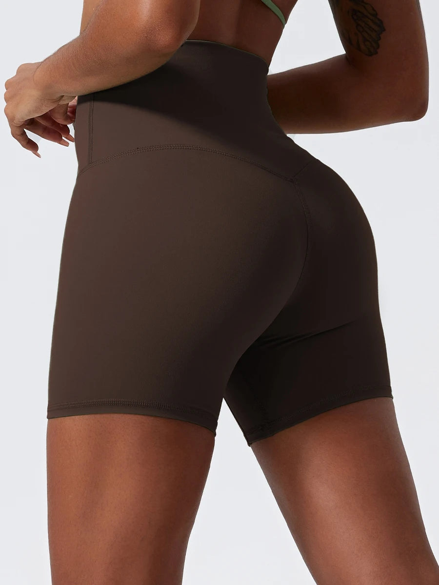 Hearuisavy Damen Yoga Shorts Sommer Soft Buttock Lift Gym Leggings High Waist Sport Shorts Damen Running Workout Shorts Female