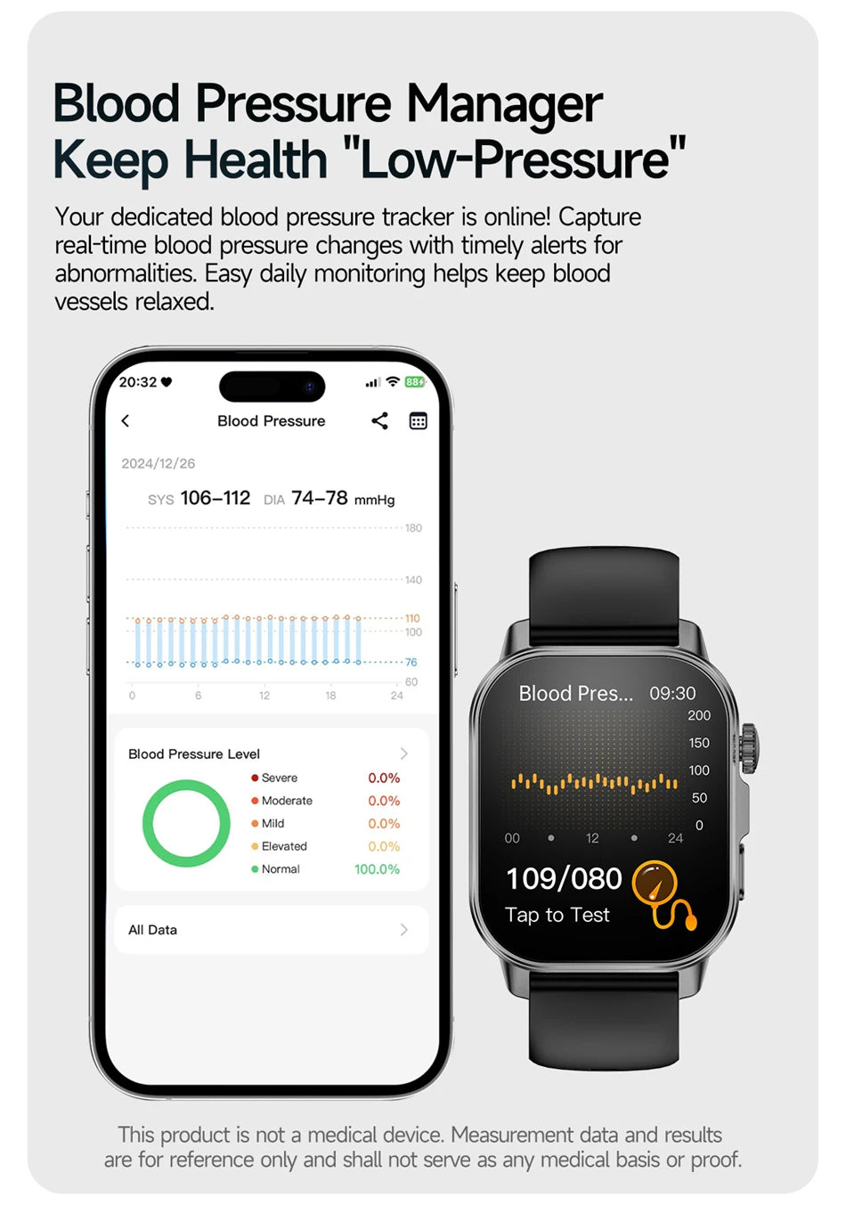Neue Herren Smartwatch für präzise Gesundheitsdiagnose: EKG, Blutdruck, Blutsauerstoff, Blutfett, Harnsäure, Temperatur, Bluetooth-Anruf