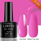 Gel-Nagellack-Kit, professionelles Nagelgel-Kit mit Nageltrockner, Soak-Off-Nagellack-Kit, Unterlack, Überlack, Maniküre-Werkzeug-Set