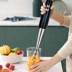 5-in-1 16500 U/min Stabmixer Pürierstab Fleischwolf Gemüsehacker 600 ml Zerkleinerer Schneebesen 600 ml Smoothie-Becher