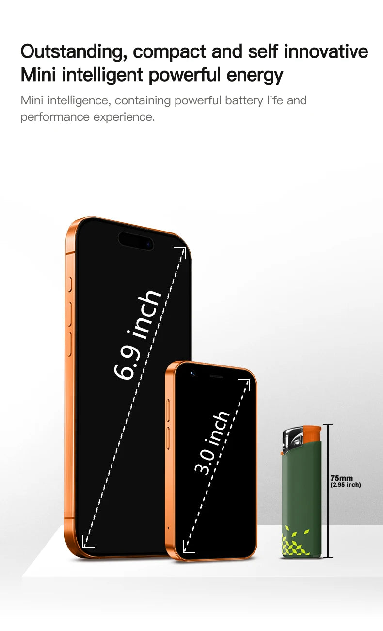 SERVO 18SE MINI 3G Pocket-Smartphone Android System Google Play 16GB ROM 2MP Kamera WiFi Super kleine Smartphones 2 SIM Standby