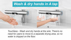 AIKE Airblade Wasserhahn Händetrockner Automatische Bad Händewasch- und Trockenmaschine Waschraum Armaturen Luft Wasserhahn Leistungsstarker Händetrockner