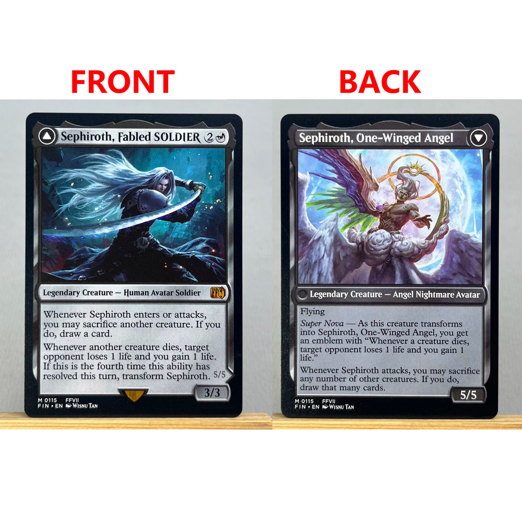 FIN PSS5 FCA HOLO14-001 Tcg proxy magical cards Sephiroth, legendärer SOLDAT Vivi Ornitier Cloud, Söldner aus Midgar Versammlung