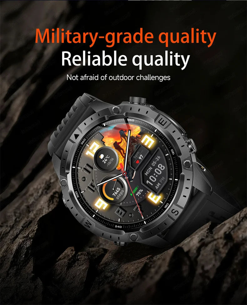 2026New Military T-Rex3 GPS Map Navigation Smart Watch 2GB RAM 1.43-inch AMOLED Screen 30M Waterproof Call Sports Smartwatch Men