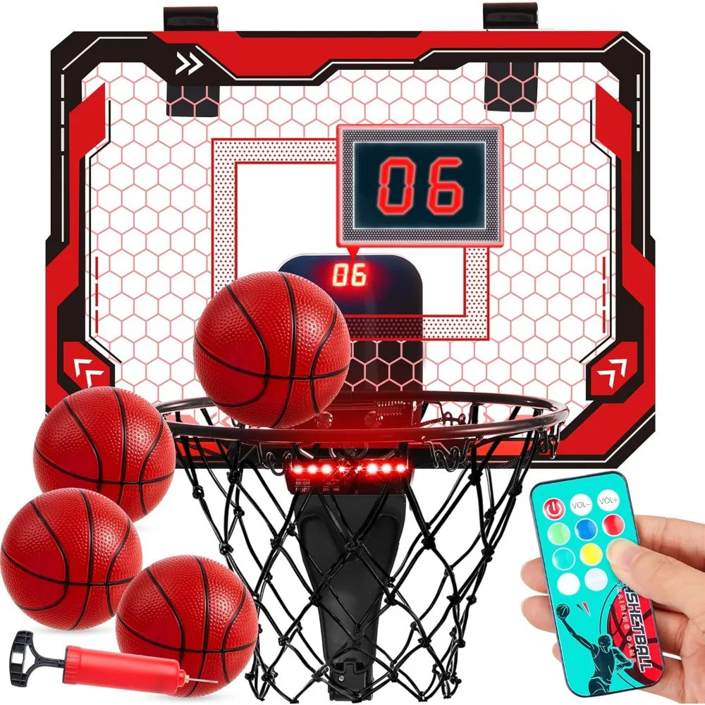 JOYFY Mini Indoor Basketballkorb, leuchtend, zum Aufhängen über der Tür, Basketballkorb für Kinderzimmer, Basketball, Geburtstags-, Weihnachtsgeschenke Hauptbild