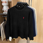 Luxus Herrenmarke Frühling Hochwertiger Strickpullover Rundhals Jacquard-Stickerei Langarm Pullover Freizeit Mode Herren C