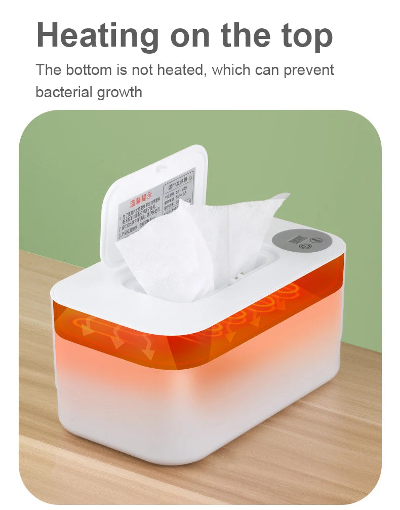 Baby Feuchttücherwärmer Spender Thermostat Wärmer Taschentuchbox Servietten Elektrische Heizung Isolierung Aufbewahrungsbox Halter