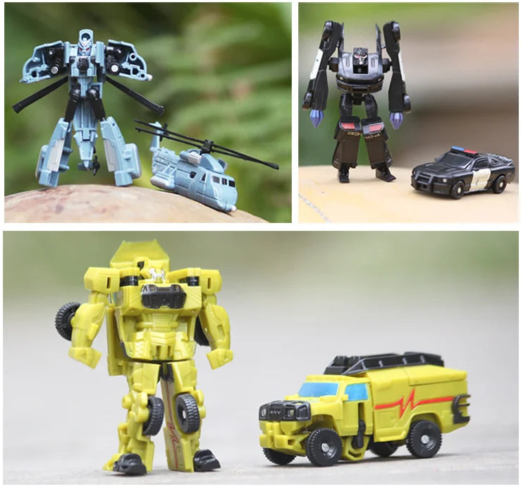 Kinder Spielzeug Mini Verwandlungs-Roboter-Kit Spielzeugmodelle 2-in-1 verformtes Auto Spielzeug Roboter Spielzeug für Kinder Geschenk Actionfigur