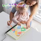 LED-Notiztafel-Nachtlicht mit 7 bunten Stiften DIY Acryl-Nachrichtentafel Kreatives Fluoreszierendes Mal- und Zeichenbrett
