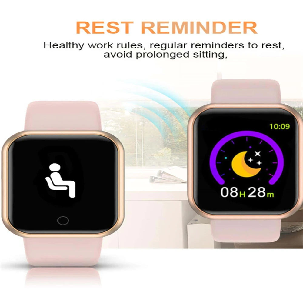 Smartwatch Herren Damen Armbanduhren Smart Watch Nachrichten Fitness Tracker Armband Geburtstagsgeschenk Elektronische Uhr für Android IOS