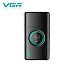 VGR High-End Herrenrasierer, Legierung, drei Schwingklingen, LED-intelligente Digitalanzeige, 9000 U/min Haarschneider V-378