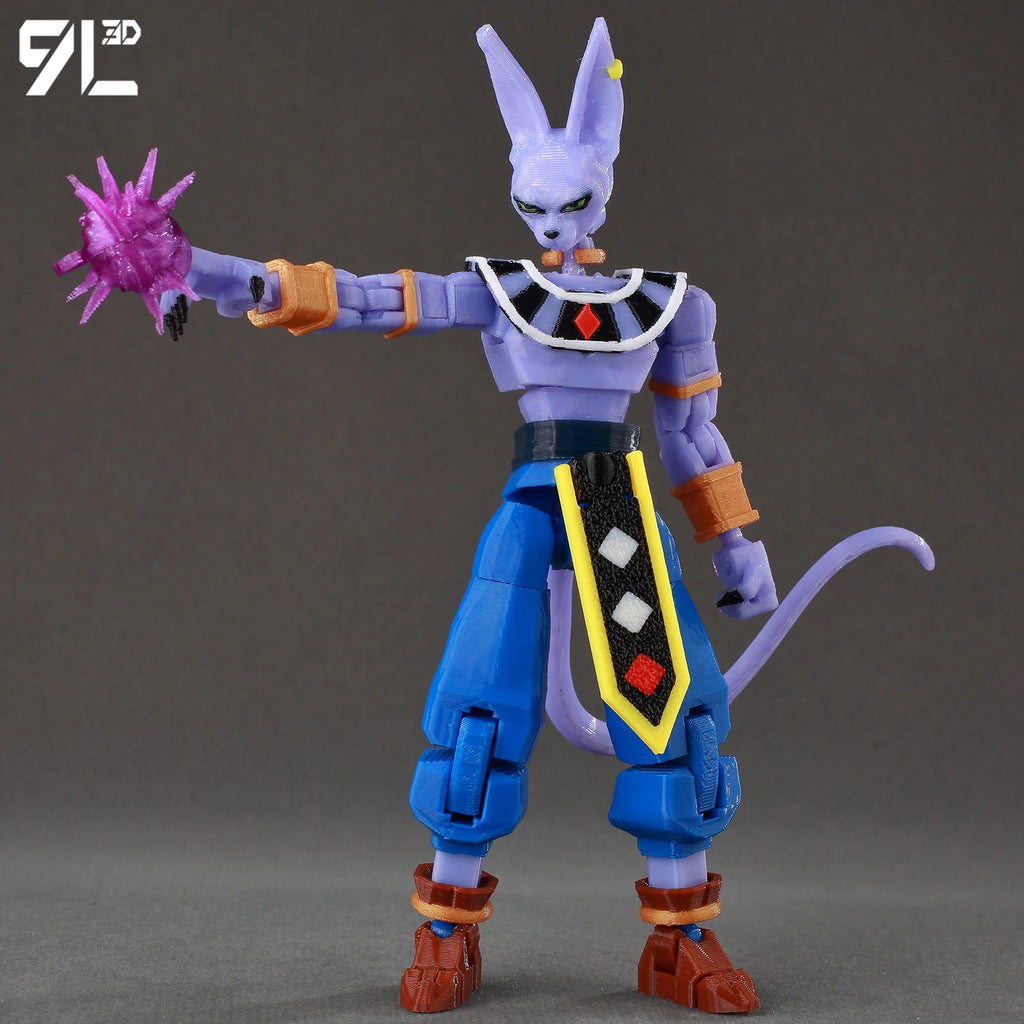9L3D Gedruckte Dragon Ball Son Goku Vegeta Beerus Frieza Anime Lucky13 Dummy13 Titan13 Actionfiguren Mehrgelenkige Bewegliche Spielzeuge