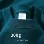 Sommer Baumwolle Strapazierfähiges 300-Gramm-T-Shirt aus amerikanischer Reinbaumwolle für Herren mit kurzen Ärmeln, lässiges Basic-Oberteil, Oversized T-Shirt