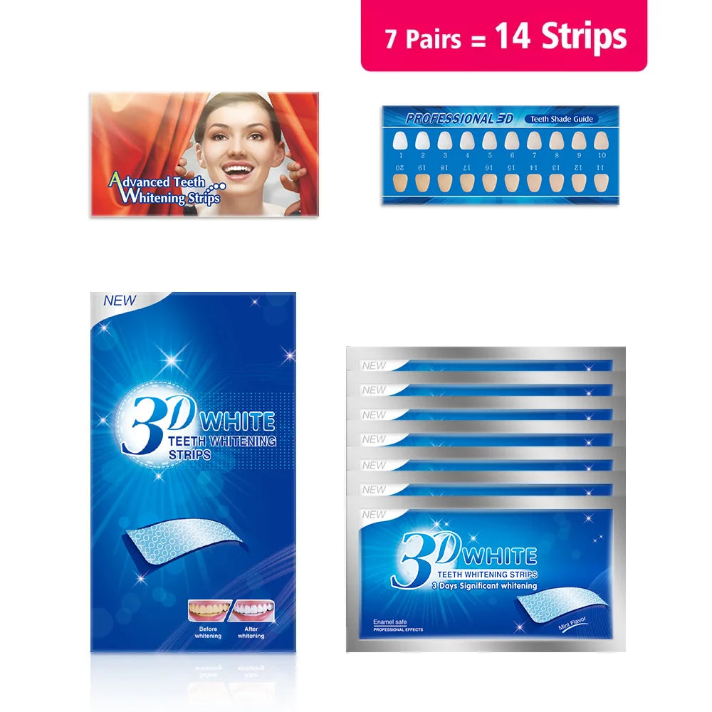 Zahnaufhellungsstreifen, weißes Zahnarzt-Kit, Mundhygiene-Pflegestreifen für Zahnveneers, Zahnarzt-Aufhellungsstreifen 3D/5D/9D