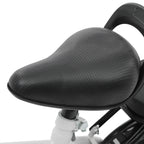 14" Kinderfahrrad Verstellbares Kinderfahrrad Belastbarkeit 60kg mit Stützrädern+Korb+Rückenlehne Rücksitz für 3-7 Jahre (Weiß/Schwarz)