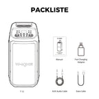 W-KING T12 Portable Bluetooth Speaker Box with 370W MAX Pro Sound, Light Show, CSB, Bass Boost, Wheels and Telescopic Handle