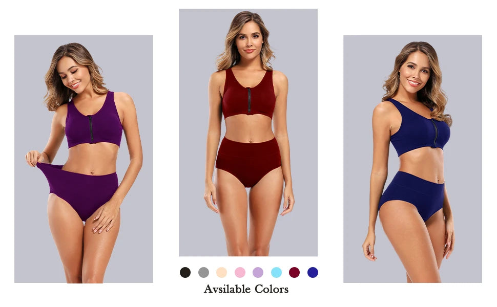 Molasus 5 Stück Damen Baumwollunterhosen Nahtlose Unterwäsche Hohe Taille Volle Abdeckung Damen Slips Set Atmungsaktive Unterhosen Übergröße