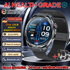 EKG High-End Gesundheits-Smartwatch Herren Blutdruck Lipide Blutsauerstoff Körperanalyse Harnsäure Gesundheitstracker Smartwatch Herren Damen