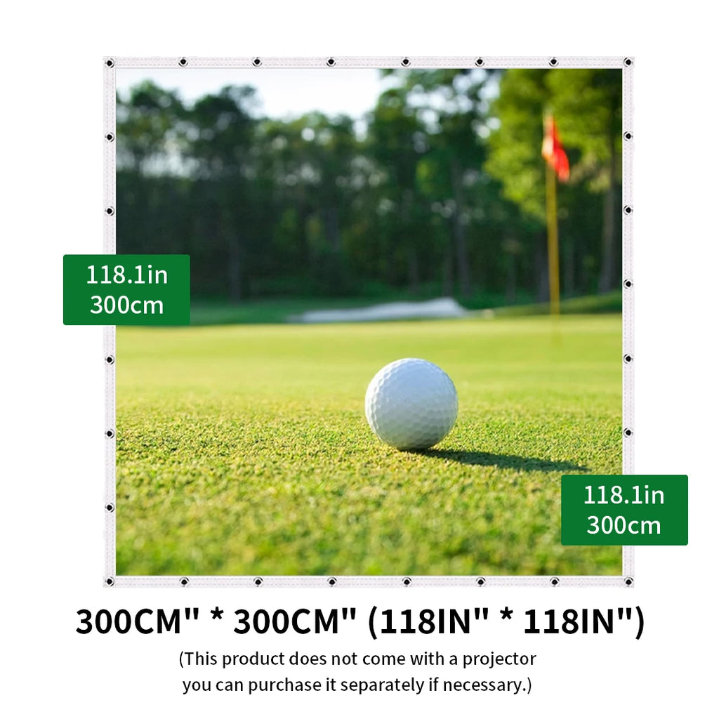 Caiton Golf Impact Screen – Geräuschlos, HD, Reißfest, Schwungtraining für Innen- und Außenbereich, Einfacher Aufbau, Schlagschutz, Verschiedene Größen
