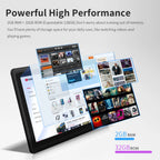 Pritom 7 Zoll Tablet PC, Android 13 Quad-Core, 4 GB (2+2 GB virtuell) RAM 32 GB ROM, WiFi, Dual-Kamera, USB C, mit Ledertasche