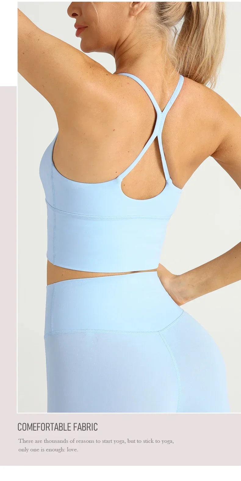 Einfarbiger Damen-Sport-BH mit nacktem Gefühl, sexy Kreuzrücken, Y-Form, Sport-BH, Fitness, Yoga, Joggen, Workout, Sport, Damen-Träger-BH