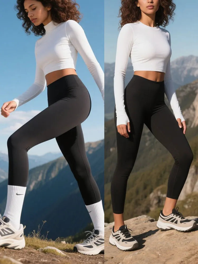 Sommerschlussverkauf High-Waist Yoga-Hose – 4-Wege-Stretch schnelltrocknende Leggings für Laufen Radfahren Fitnessstudio-Training